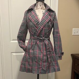 Banana Republic Plaid Double-Breasted Coat
